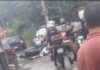 Acidente entre carro e moto deixa motociclista ferido em Lafaiete