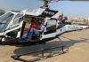 Prefeito Hélio Campos acompanha do helicóptero trabalho da força tarefa