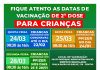 A Secretaria Municipal de Saúde de Conselheiro Lafaiete informa a vacinação de 2ª Dose PARA CRIANÇAS.
