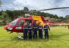 Helicóptero dos Bombeiros é acionado em Lamim para transportar vítima em estado grave para Hospital João XXIII após acidente que deixou um óbito