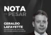 Partido de Dr Júlio Barros(REDE)manifesta pesar pela morte de Geraldo Lafaiete